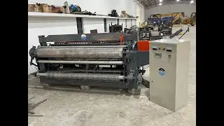 Automatic welded wire mesh fence machine.