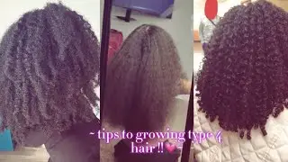 Tips to growing type 4 hair !! 🎀 | coily hair | length retention | tiktok | compilation |