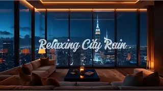 RAIN SOUNDS & CITY NIGHT | Chill Out Music (1 Hour) | Luxury Penthouse to Relax