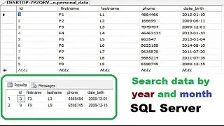 SQL query: Search data by year and month in SQL Server