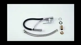 360&deg; Rotatable Kitchen Tap with Pull-Out Dual Rinse Spray, Chrome-Plated Brass Sink Tap for Kitchen