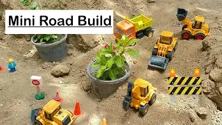 Miniature Road Building | Toy Trucks Create a Realistic Worksite in Sand#miniprojects #miniature