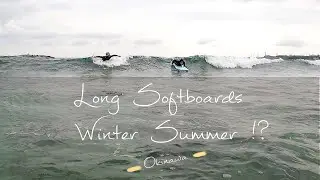 真冬のソフトロングボード、good surfing Okinawa!!