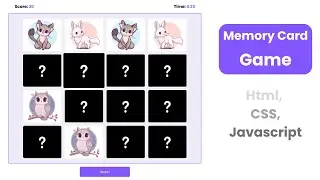 Build a Memory Card Game in HTML, CSS & JavaScript for Beginners Tutorial