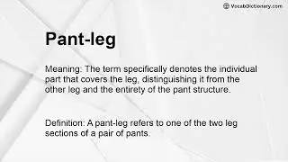Pant-leg Meaning