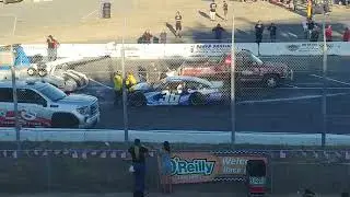 Spears pro late models first yellow flag