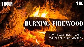 Crackling Fireplace | Slow Burning Logs with Relaxing Fire Sounds (1 Hour) 🔥