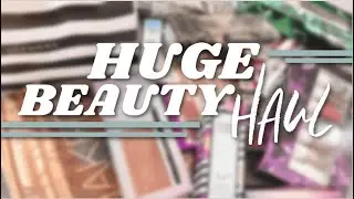 HUGE BEAUTY HAUL ✨ // High End + Drugstore Beauty Haul (TONS of eyeshadow palettes!🤩)