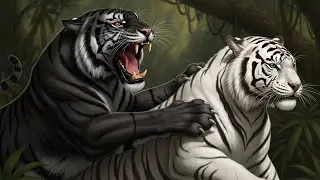 ⚔️ Legendary White Tiger vs Savage Black Panther | Who Will Win?