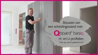 Bouwen van een scheidingswand met Qboard basiq, H- en U-profilen