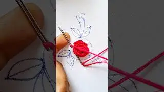 Most Elegant hand embroidery rose #shorts #handembroidery #embroidery