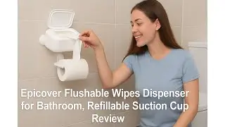 🚽 Epicover Flushable Wipes Dispenser for Bathroom, Refillable Suction Cup Review 🧻
