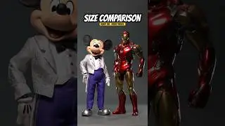 Size comparison: Disneys 100 - Mickey Mouse 1/6 scale figure #comparison #disney #starwars #marvel