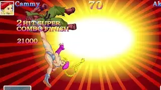 Ultra Street Fighter 2 The final Challenger Cammy 1 round speed run max difficulty Akuma boss