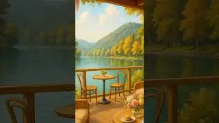 Ambient Room with Fireplace &ndash; Forest, Deer Outside, Spring Mountains #RelaxingMusic #AmbientMusic