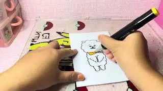 RJ BT21 | DRAWING AND COLORING #bt21  #rjbt21 #drawing  #coloring #art  #diy #armylover