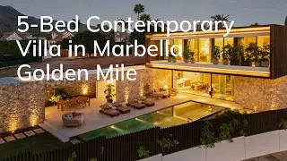 Stylish architectural 5 bedroom villa of natural harmony in Lomas de Marbella Club