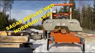 Sågverk Norwood lumbermate LM29, Sågar reglar av egenskördad skog till kommande byggen