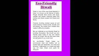 Eco Friendly Diwali Essay Writing in English 130 Words