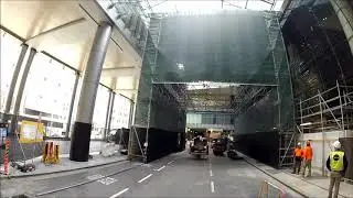 Above Scaffolding - Porte Cochere birdcage scaffold - move - Star Casino.