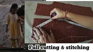 5 years old baby girl kurti with back zip full stitching video #basic #stitching
