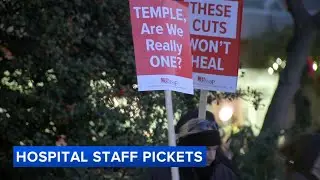 Employees hold informational picket at Philadelphia' Chestnut Hill Hospital