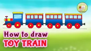How To Draw TOY TRAIN | Easy Step-by-Step Drawing Tutorial for Kids