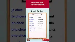 Conjugation of the most essential Polish verb 
