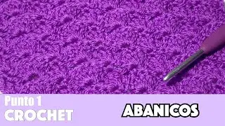 Crochet Punto abanicos. Fácil paso a paso a ganchillo.