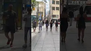 Walk on Bay Street in Toronto 🇨🇦 #shorts