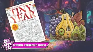 Часть 2. Раскраска &laquo;Мускатная тыква&raquo; ОКТЯБРЬ. Зачарованный лес. Страница 38. Раскрашивающий рай. ...