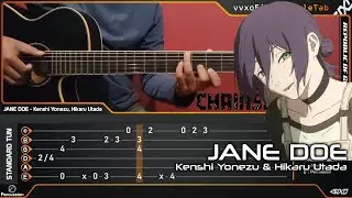 JANE DOE - Chainsaw Man Movie : Reze Arc ED - Fingerstyle Guitar Cover + TABS Tutorial