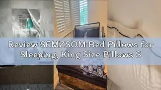 Review SEMZSOM Bed Pillows for Sleeping, King Size Pillows Set of 2 Cooling Luxury Hotel Quality Pil