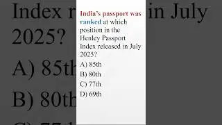 🌍 India&rsquo;s Passport Rank 2025 &ndash; Henley Index Update | SSC & UPSC GK Alert! #henleypassportindex