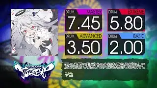 【GITADORA】 泥の分際で私だけの大切を奪おうだなんて (MASTER ~ BASIC) Drum
