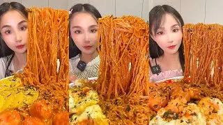 Insane Chinese Takeout Mukbang | Spicy Noodles, Rice Rolls & Crunchy Chicken ASMR #333