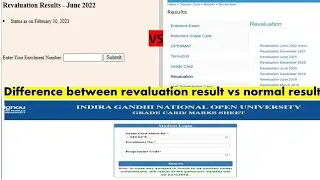 Different between revaluation result vs normal result || ignou results and grade card