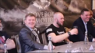 DOMINIC AKINLADE v NATHAN GORMAN - OFFICIAL PRESS CONFERENCE W/ RICKY HATTON & TOMMY DOVE