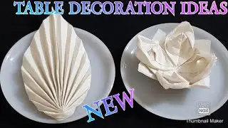 Beautiful Table Decoration Ideas With Tissue Napkin.  (Part  3) How To Make Table Decoration.