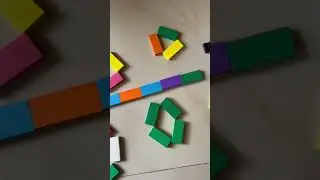Making of shapes with wooden blocks