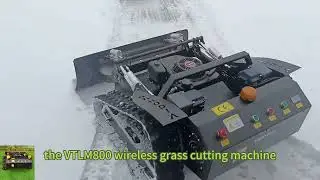 remote operated track-mounted brush mower, Vigorun wireless radio control crawler bush trimmer