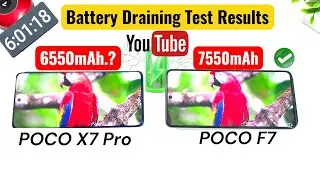 POCO F7 vs POCO X7 Pro Battery Draining Test 🔋🔋🔥🔥🔥