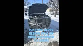 Locating the block heater on my 2002 excursion 7.3 diesel to get it thawed out. #diesel #excursion
