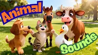 Animal Sounds Song for Toddlers 🐶🐱  Learn Animal Sounds  Okoye Kids Club