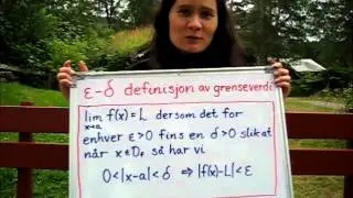 MatematikkTV: Kalkulus: Epsilon-delta definisjon av grenseverdi