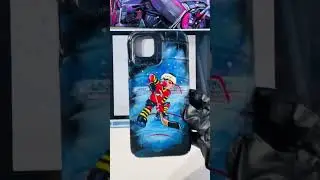 Роспись чехла из кожи крокодила #iphone #шайбушайбу #роспись #москва #кастомизация #custom