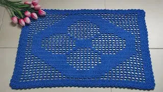 Tapete Passadeira Roma em croch&ecirc; Duas pe&ccedil;as com o mesmo tutorial