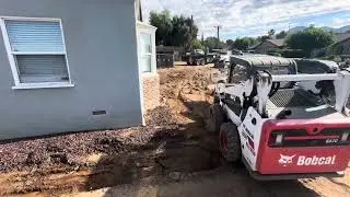 #working #using #tractor #compating and taking some concrete 