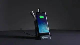 Док-станция Light up для беспроводной зарядки с подставкой для ручек, 5W