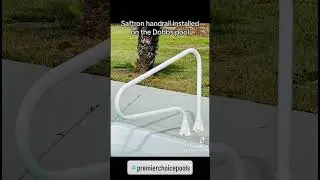 Saftron handrail installed at the Dobbs pool #premierchoicepools